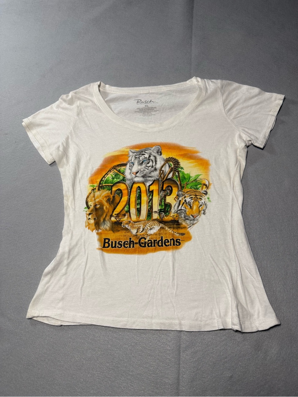 Busch Gardens Logo Tee in Heather Gray